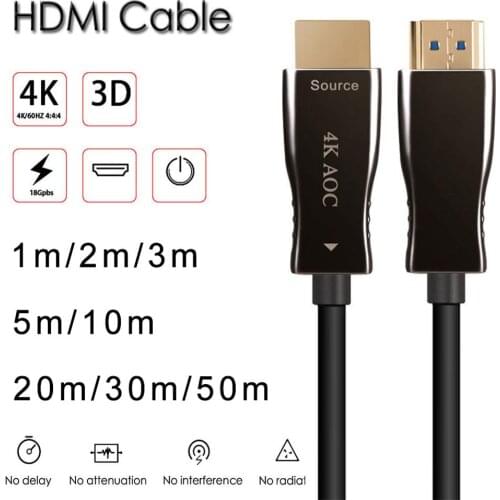 HDMI-compatible 3D 4K Cable Cord for PS4 Apple TV 1m/2m/3m/5m/10m/20m/30m/50 Splitter Switch Box Extender 60Hz Video HDTV Fiber