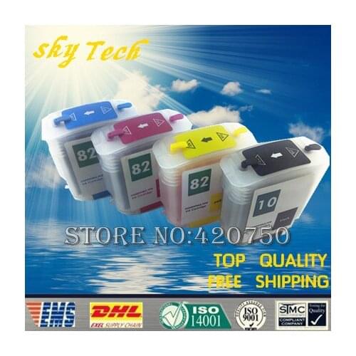 4PK Full Ink Refillable cartridge suit for HP10 (565A) HP82 ,Suit for HP Designjet 510 Printer , With ARC Chip