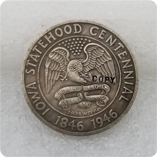 COPY REPLICA 1946 Iowa Centennial Commemorative Half Dollar COPY Coin