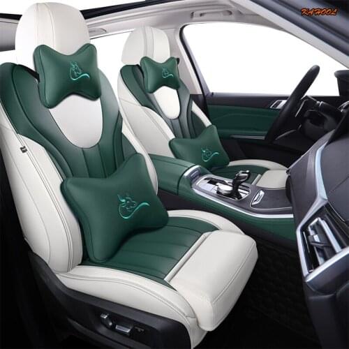 KAHOOL Custom Leather car seat covers For SKODA Yeti KODIAQ Octavia Superb Fabia Rapid KAROQ KAMIQ Automobiles Seat Covers