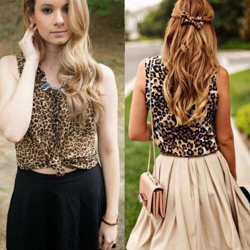 Sexy Women Summer New Fashion Ladies Cami Basic Leopard Print Sleeveless Tank Top Vest 2020 Hot sale