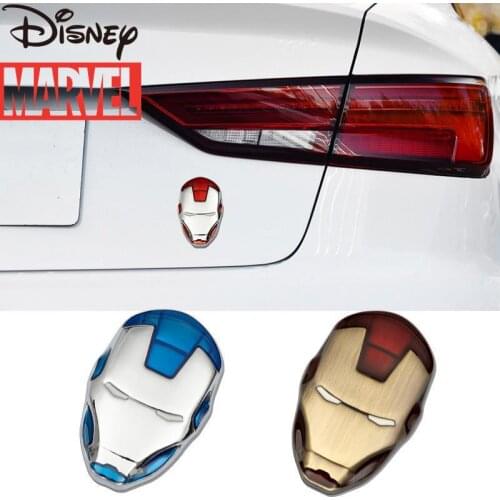 Disney Cartoon Metal Car Sticker Iron Man Car Decoration Sticker Marvel Car Modification Avengers Car Logo Decoration Sticker