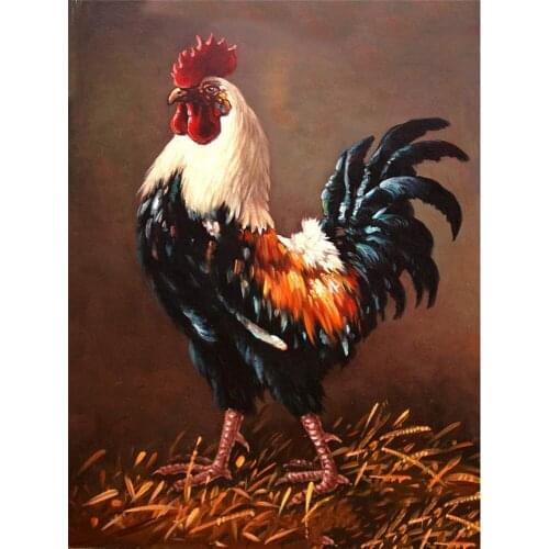 Animal Chicken DIY 11CT Embroidery Cross Stitch Kits Craft Needlework Set Printed Canvas Cotton Thread Home Decoration Room