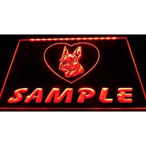 DZ074- Name Personalized Custom Boston Terrier Dog House Home Neon Sign hang sign home decor crafts