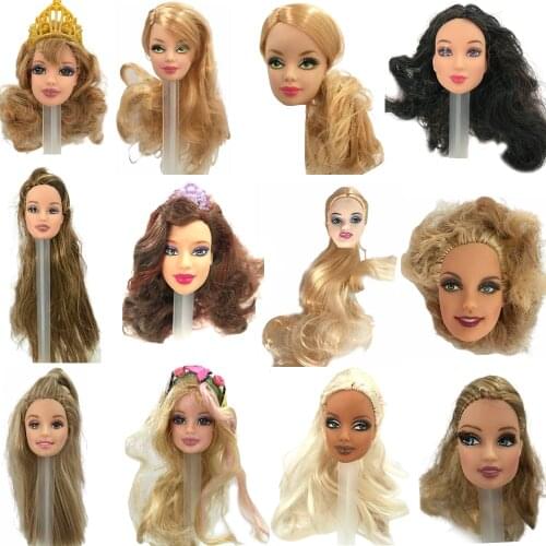 NK New Fashion Doll Head DIY Accessories WIth Long Hair For 1/6 Doll For 30 CM Girls' Doll Makeup Collection Edition Head JJ
