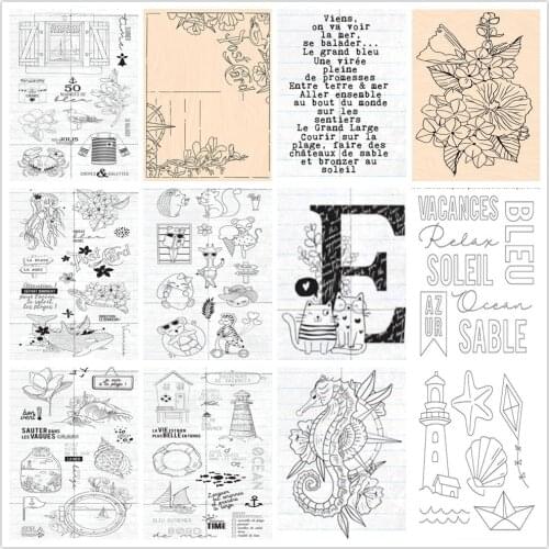 2021 New French Transparent Clear Stamp for DIY scrapbooking/Card Making B643