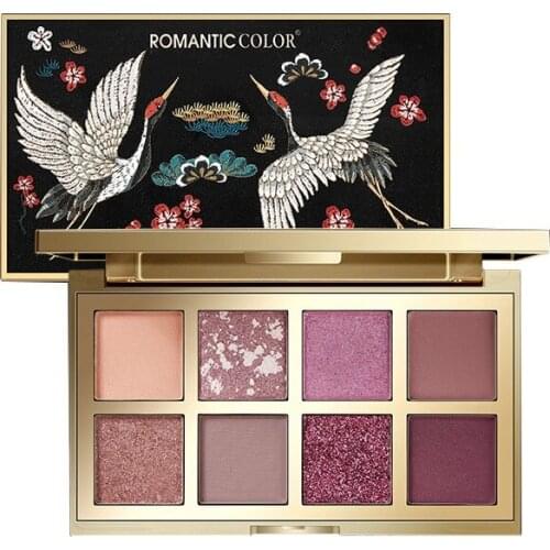 Romantic Color 8 Color Eye Shadow Plate 1pcs Eye shadow Makeup Long-lasting And Waterproof Shimmer Set Eye shadow plate
