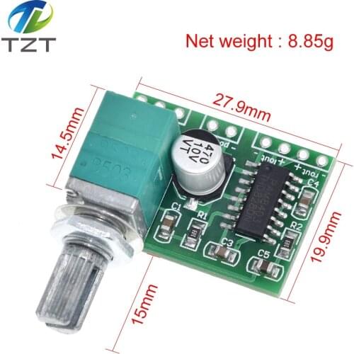 1pcs PAM8403 Mini 5V Power Amplifier Board Support USB Power Supply 3W+3W (Switch potentiometer) 2-Channels Audio module