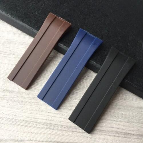 MERJUST 26*22 Blue Brown Black high quality Rubber Watch Band Strap 28mm Fits For Porsche Design World Timer P6750 + Tool