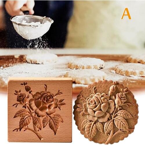 Cookie Cutter Rose Cookie Stamp Embossing Mold Craft Decorating Cookie Tools