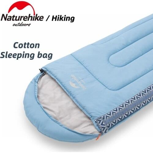 Naturehike Envelope Sleeping Bag With Hat Sleeping Bag For Adult Outdoor Tent Camping Single Ultra-light Cotton Sleeping Bag