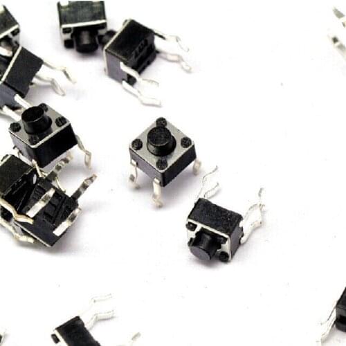 1000PCS/LOT 4.5 * 4.5 * 4.3MM Tact Switch 4 feet vertical micro / button switch