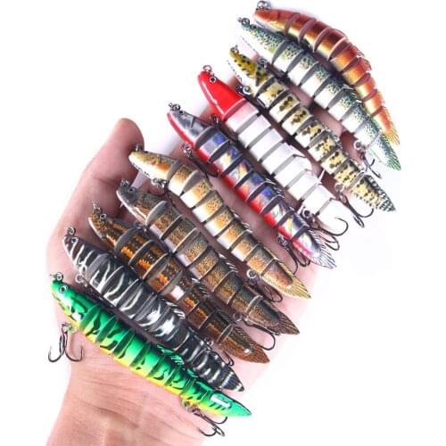 10cm 10g Sinking Wobblers 9 Segments Fishing Lures Multi Jointed Swimbait Hard Bait Fishing Tackle For Bass Isca Crankbait