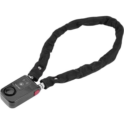 Black Smart Chain Lock 80Cm Smart Waterproof Bluetooth Lock 110Db Latest Anti Theft Alarm Keyless Phone App Control Lock Access