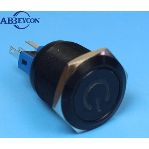 Latching smalll 5 pcs a lot IP67 22mm PA66 pin pe push button switch plastic 22mm switch