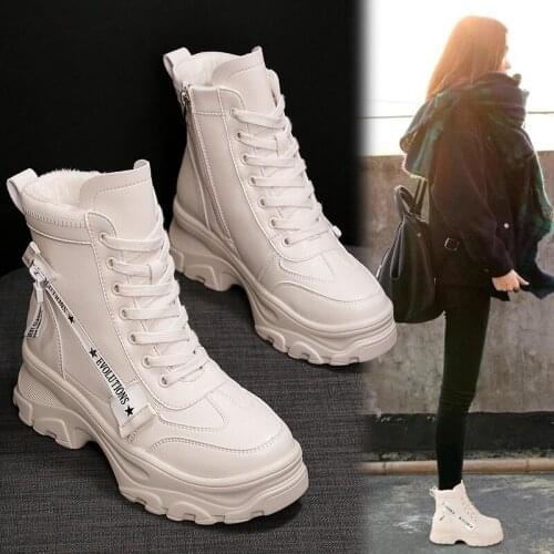 Autumn Winter Increase Ankle Shoes Women Plus Velvet Snow Boots Warm Round Head Casual Women Boots Boots Fashion Korean version