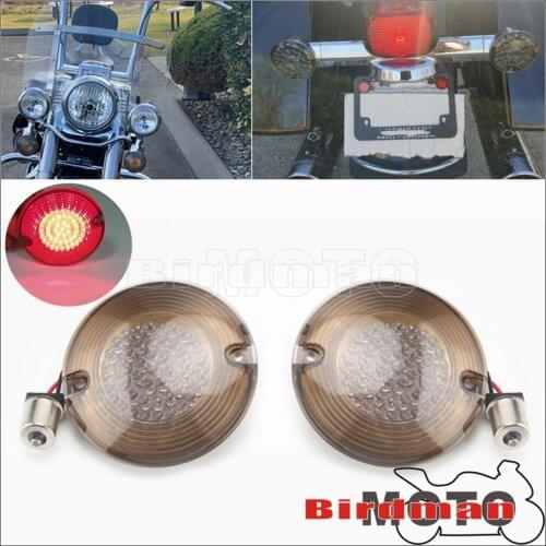 12V Motorcycle 1156 Bullet 3 1/4 inch LED Turn Signal Inserts For Harley Road King Softail Deluxe Heritage Ultra Classic Electra