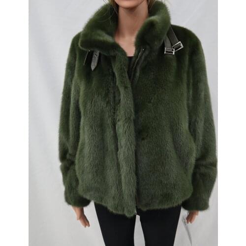 2020 real mink fur coat ladies short stretch warm mink fur coat