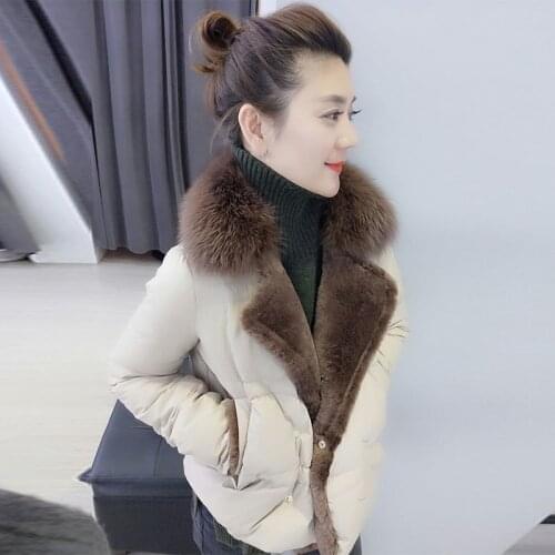 2021 Woman Thick Parkas Faux Fur Coats Female Long Sleeve Button Plus Size 3XL Casual Outwear Ladies Warm Padded Jacket H1170