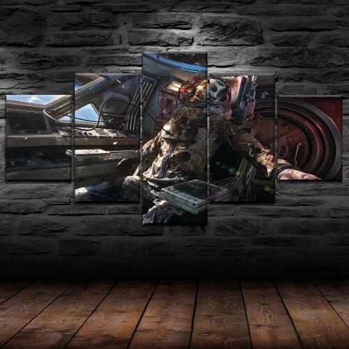 5 Piece Canvas Art Astronaut Death Skull Poster Cuadros Decoracion Paintings on Canvas Wall Art for Home Decorations Wall Decor