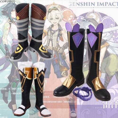 Anime! Genshin Impact Razor Xiao Bennett Cosplay Shoes Fashion The High Quality Role Playing Boots Women/Men Size 35-44 2021 NEW