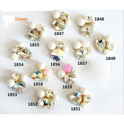 Free Shipping Wholesale 100pcs/lot Rhinestone Flatback Button Nail Art Crystal Stone Invitation Rhineston Button DIY HUA06-3