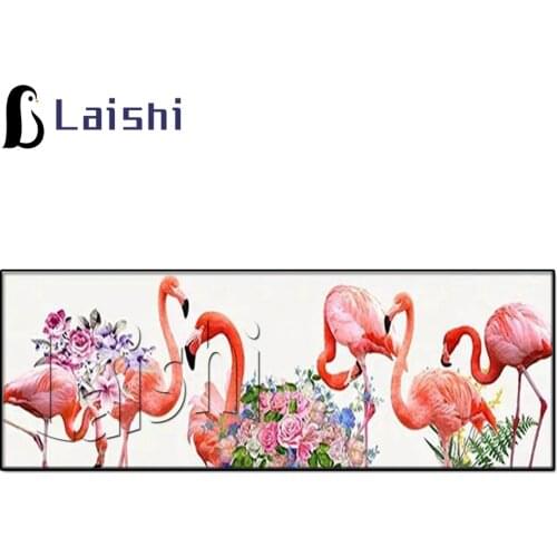 Large Size Diamond Painting Flamingo Flowers 5D DIY Full Square Round diamond Rhinestone Embroidery Home decoration painting
