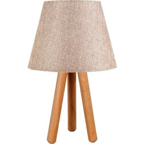 Bysay 3 Flip TripodAhşap Lampshade Table Lamp Color Rose