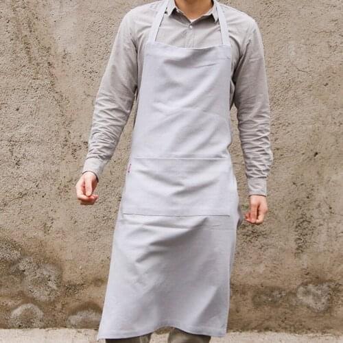 Breve delantal de cocina de lino y algodón con diseño de sirena y viento nórdico, delantal de cocina para mujer, vestido, tienda