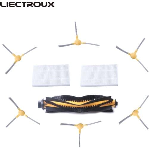 For C30B) LIECTROUX C30B Vacuum Cleaner Spare Parts Kits ,Including Side Brush x 6pcs, Central Brush x1pc, HEPA filter x 2pcs