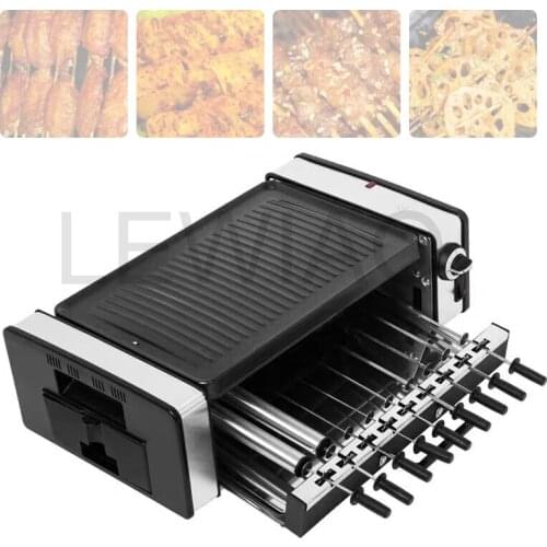 Electric Grill Home Smokeless Grill Hot Dog Automatic Rotating Barbecue Skewers Kebabs Barbecue Machine