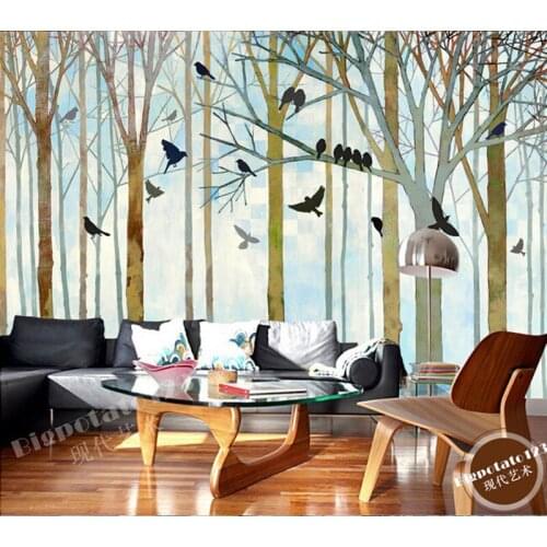 The custom 3D murals,abstract dream branch bird painting Magpie papel de parede,living room sofa TV wall bedroom wall paper