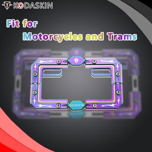Kodaskin Motorcycle Electric Car Universal Colorful Telescopic Retrofit License Frame