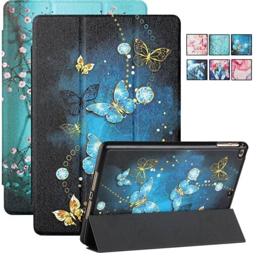 Butterfly Flower Painted Leather Cover For Capa Tablet Samsung Tab A 8 2019 T290 T295 Case For Samsung Tab A 8.0 2019 Case Funda