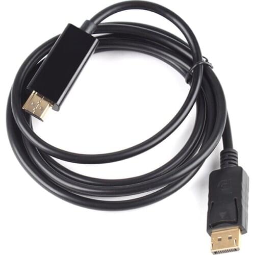 NEW 6FT 1.8m DisplayPort Display Port DP to HDMI-compatible Male M / M PC Audio Video HDTV Cable Adapter #260163