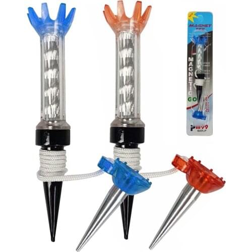 10pcs/bag golf Tee Plastic Step Down Golf Ball tees Mgnetic Holder Local Ret 80mm Training Composite Practice tees