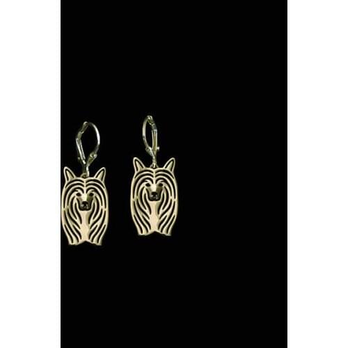 Drop Shipping-Chinese Crested Powderpuff Dog Earrings