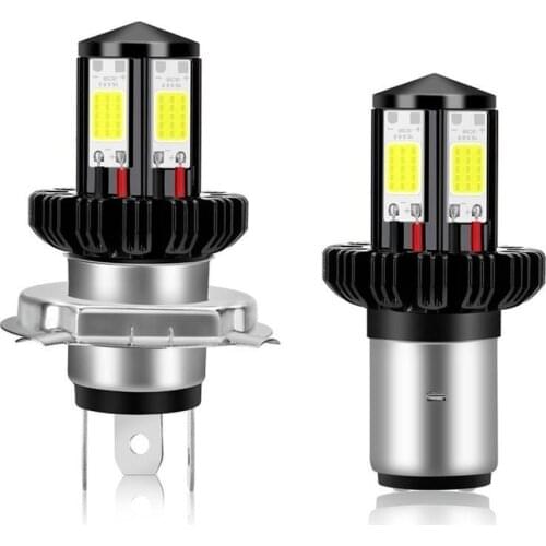 1PCS Motorcycle Headlight LED BA20D H6 H4 Bulbs Hi Lo beam Moto LED Motorbike Headlight Lamp 6000K White 12V 1200LM