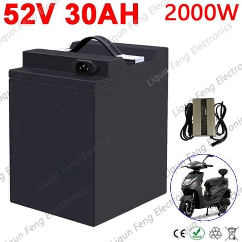 No Tax Electric Motorbike 48V Lead acid Change to 52V Lithium Battery 52V 20Ah 22Ah 25Ah 30Ah Fit for 48V 500W 1000W 2000W Motor