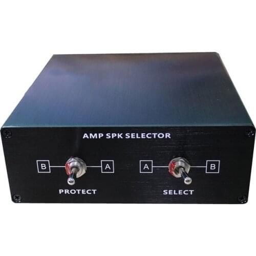 TZT Amplifier Switch Speaker Switch AMP SPK SELECTOR Aluminum Case With / Without Tube Amplifier Protection