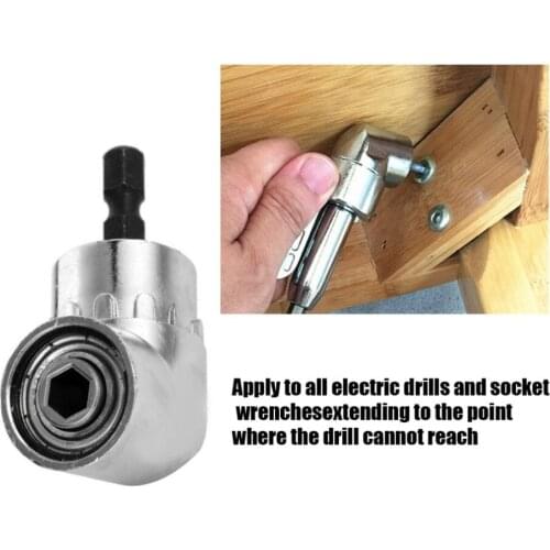 105 Degree Right Angle Drill Extension Shank Quick Change Driver Drilling Screwdriver Magnetic 1/4 Hex Socket Close Corner Tool