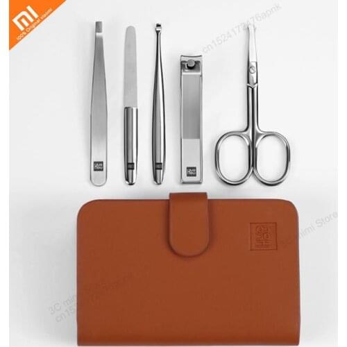 Youpin Huohou New Manicure Nail Clippers Nose Hair Trimmer Portable Travel Hygiene Kit Stainless Steel Nail Cutter Tool Set