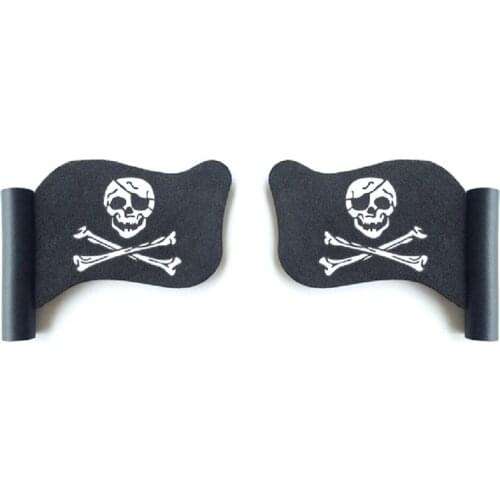 1Pcs Car Antenna Ball Exterior Pirate Flag Black Jolly Pirate Flag Auto Car Antenna Pen Topper Aerial Ball Decor