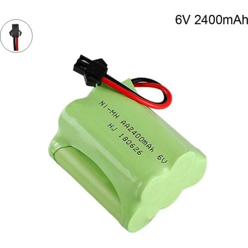 6V 2400mah ni-mh battery T type 6v bateria nimh 2400mah battery pack 6v size AA ni mh for lighting rc car toy electric tools