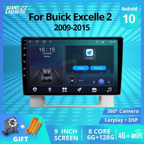 2DIN Android10 Car Radio For Buick Excelle 2 2009-2015 GPS Navigation Stereo Receiver Auto Radio Car Stereo Bluetooth Player IGO