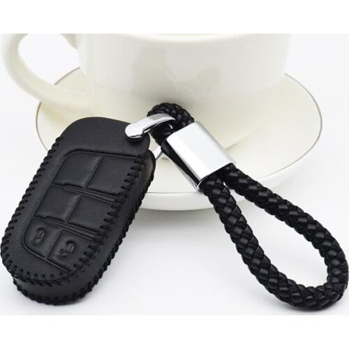 For Fiat 500 Grande Punto Atilo Panda 500x Doblo Freemont For Jeep Car Smart Key Cover Case Leather Key Ring Shell Accessories