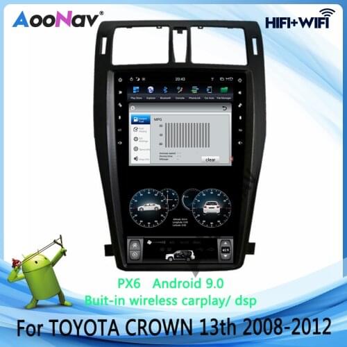PX6 Car Multimedia DVD Player Stereo HD Vertical Screen Radio For TOYOTA CROWN 13th 2008-2012 GPS Navigation DSP 2 Din Unit