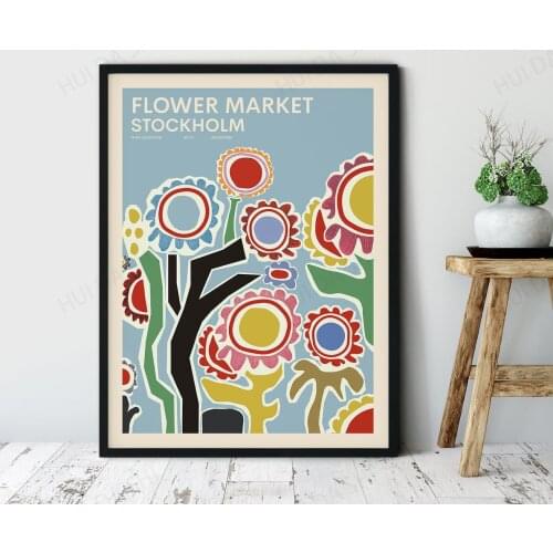 Flower Market Stockholm, Flower Market Print, Poster, Flower Wall, Flower Shop, Flower Print,Florist Gift, Home Decor Wall Art