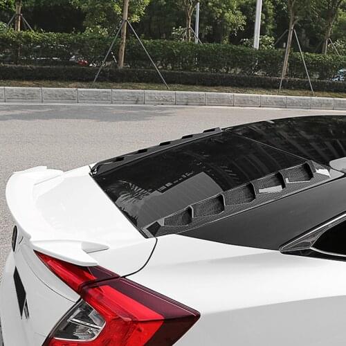 For Honda Civic SEDAN 2016-2020 Sporty Rear Back Quarter Window Vent Scoop Louver Panel Cover Trim Car Styling