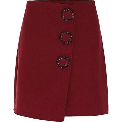 Ins high-end super-fire-style A-shaped skirt new autumn irregular short-skirt slim high-waist half-body skirt mini winter women